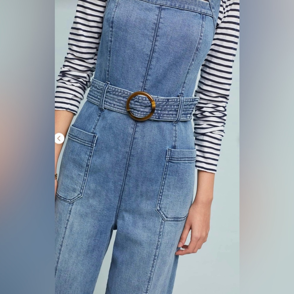 Anthropologie Pilcro and the Letterpress Jumpsuit Wide Leg Denim Jumpsuit - Picture 13 of 13